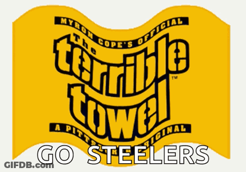 Yellow Towel Saying The Terrible Towel GIF
