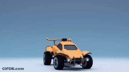 Yellow Toy Car With Black Wheels GIF
