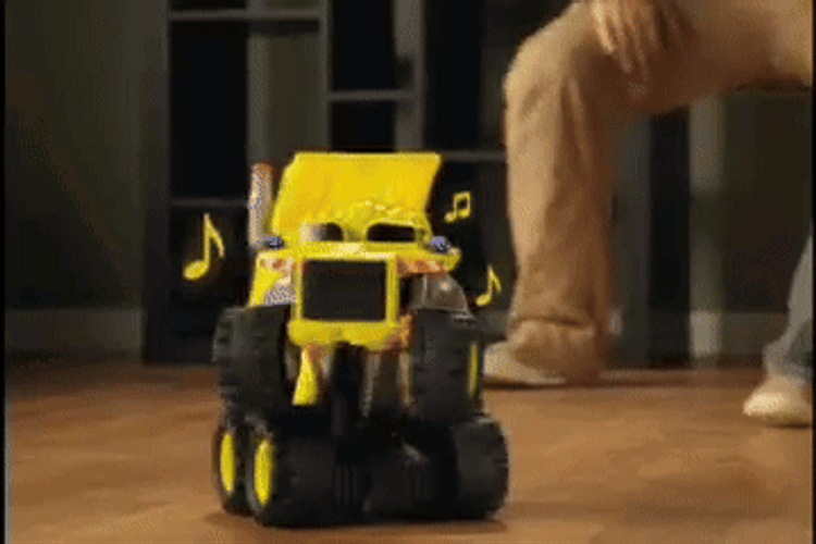 Yellow Toy Dump Truck Dancing GIF