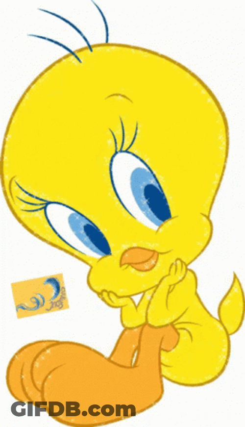Yellow Tweety Bird Sitting GIF