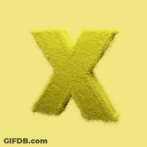 Yellow Velvet 3D X Design GIF