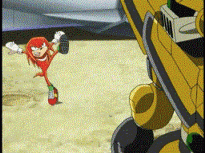Yellow Zelkova And Knuckles Dancing GIF