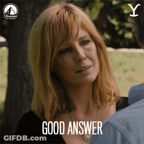Yellowstone Beth Dutton Agree Good Answer GIF