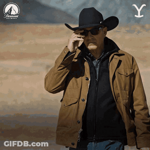 Yellowstone John Dutton Look Clearly Lose Shades GIF