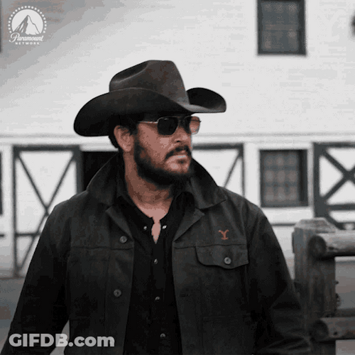 Yellowstone Rip Wheeler Walking Looking Around GIF