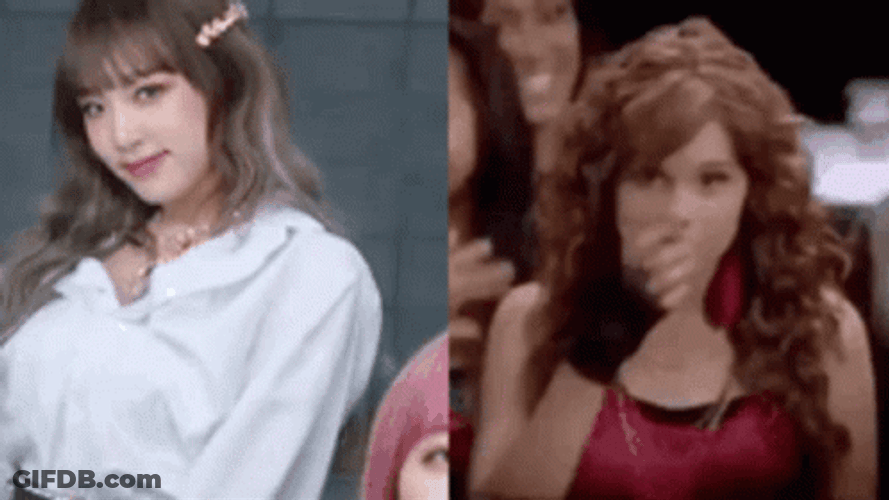 Yena Mimicking Debby Ryan GIF