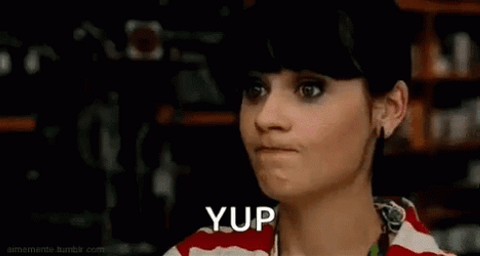 Yep Girl Looking Sideways GIF