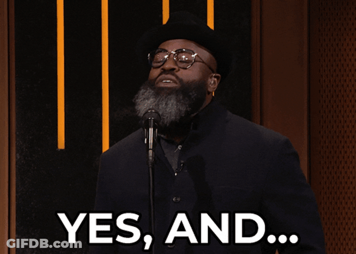 Yes And Man On Stage GIF