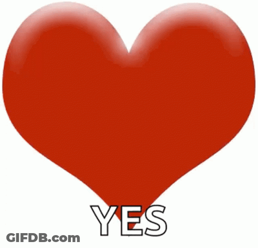 Yes Beating Red Heart GIF