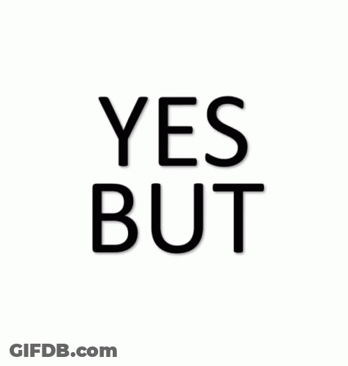 Yes But No Sign Mobile Art GIF
