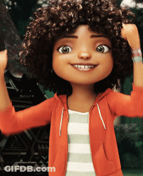 Yes Celebration Hurray Black Girl Cartoon GIF