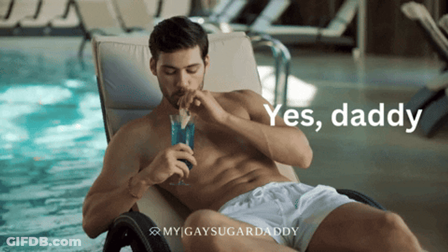 Yes Daddy Guy By The Pool GIF