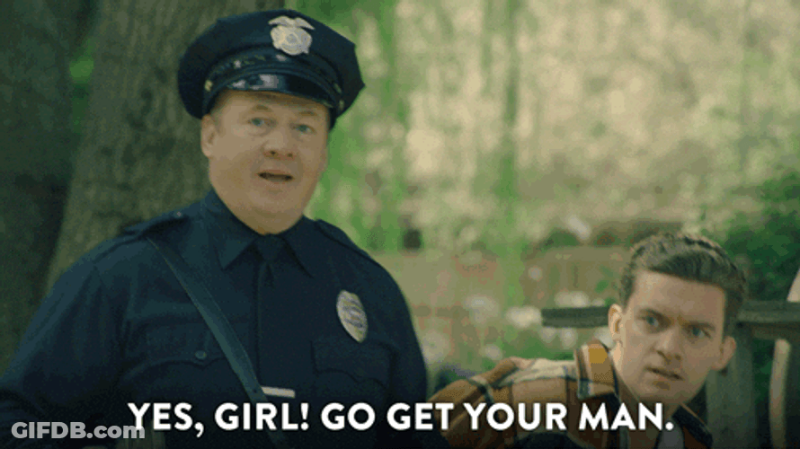 Yes Girl Go Get Your Man Policeman GIF