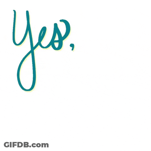 Yes Girl Text Animation GIF