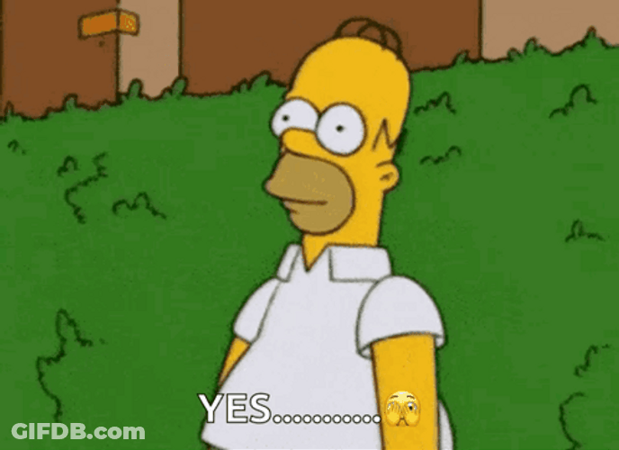 Yes Homer Hiding GIF