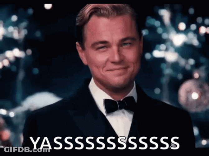 Yes Leonardo DiCaprio Cheers Meme GIF