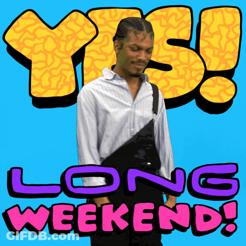 Yes Long Weekend Fist Pump GIF