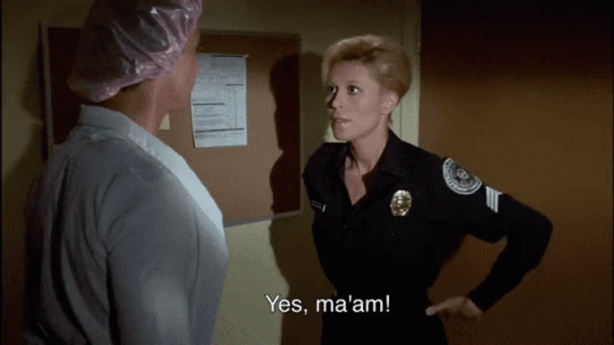 Yes Ma'am Police Academy GIF