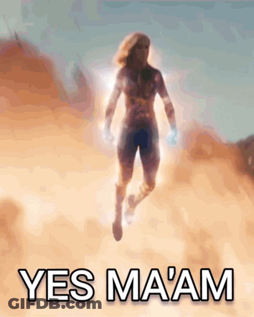 Yes Maam Captain Marvel GIF