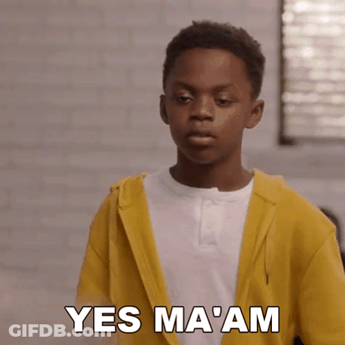 Yes Maam Kid In Yellow GIF