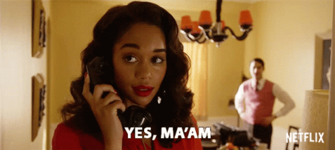 Yes Maam Laura Harrier GIF