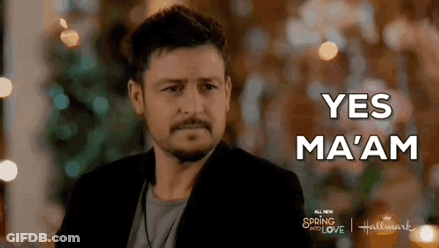 Yes Maam Tyler Hynes GIF