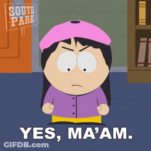 Yes Maam Wendy Testaburger GIF