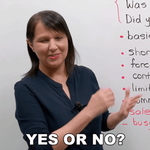 Yes Or No English Teacher Rebecca GIF