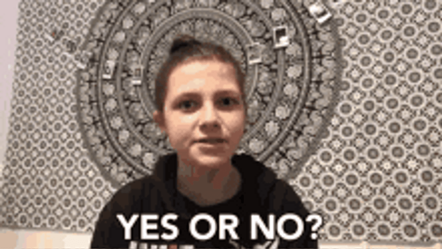 Yes Or No Girl Wearing Black Jacket GIF