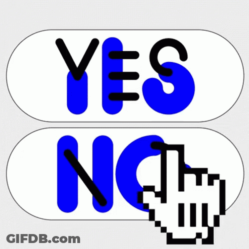 Yes Or No Hand Cursor GIF