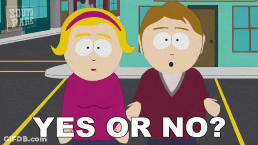 Yes Or No South Park TV Characters GIF