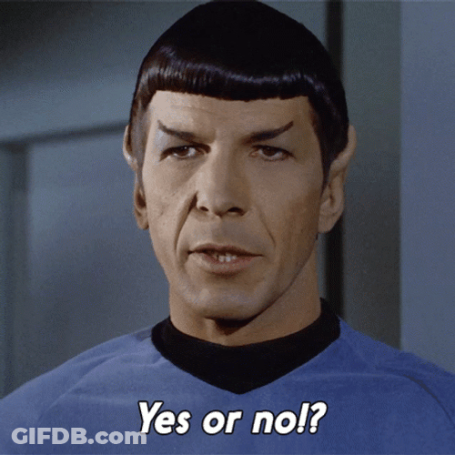 Yes Or No Star Trek Spock GIF