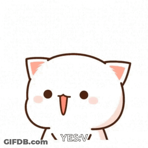 Yes Peach Happy Cat Meme GIF
