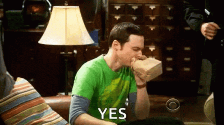 Yes Sheldon Hyperventilating GIF