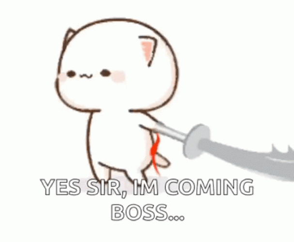 Yes Sir I'm Coming Boss Peach GIF