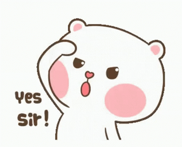 Yes Sir Puffy Bear Salute GIF