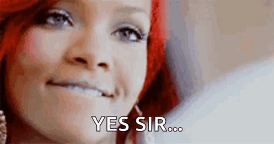 Yes Sir Rihanna Lip Bite GIF
