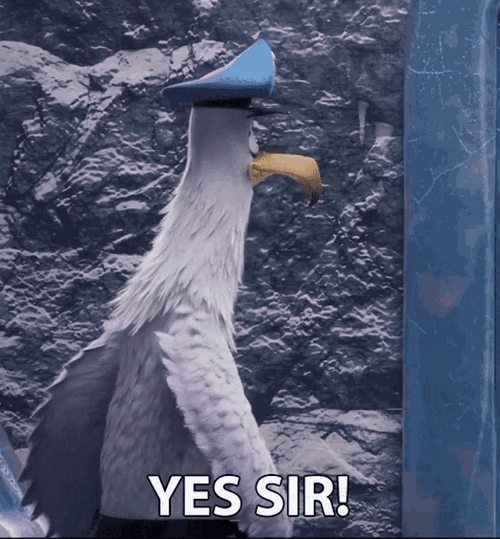 Yes Sir Salute Angry Birds GIF