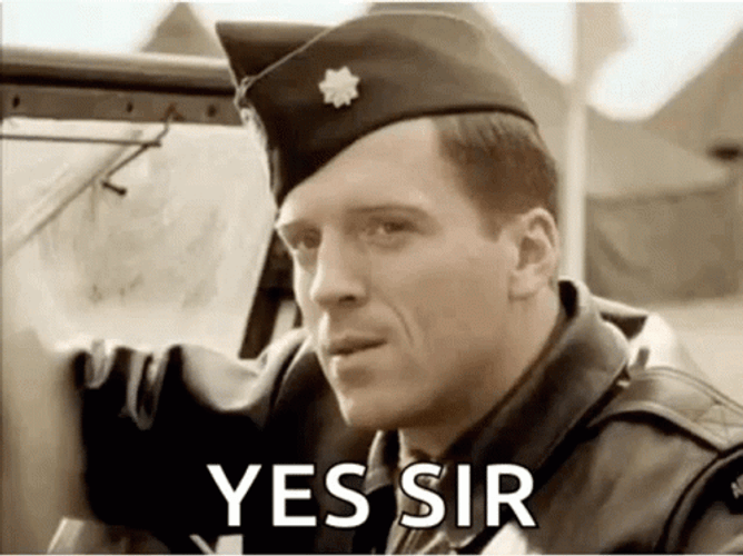 Yes Sir Salute Richard Winters GIF