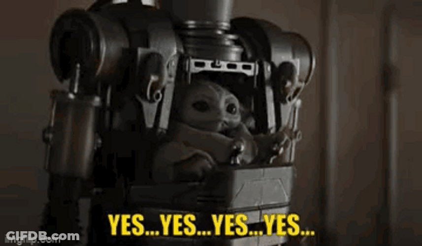 Yes Yes Baby Yoda GIF