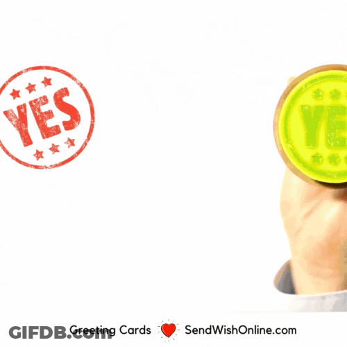 Yes Yes Colorful Stamps GIF