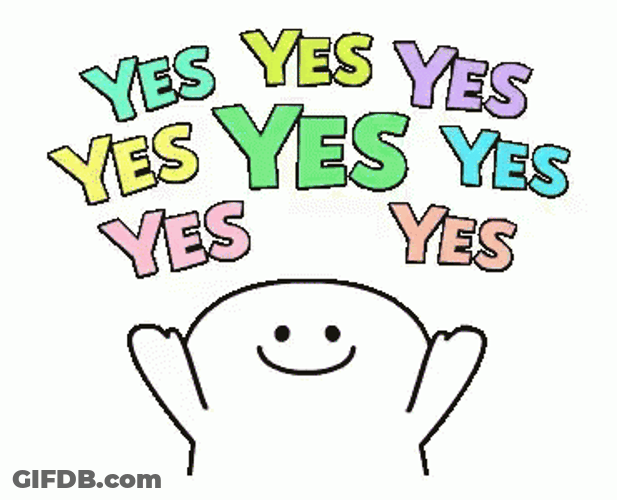 Yes Yes Cute Cartoon GIF