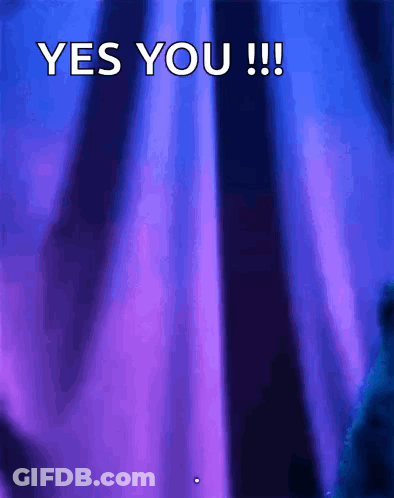 Yes You!!! Text On Purple Background GIF