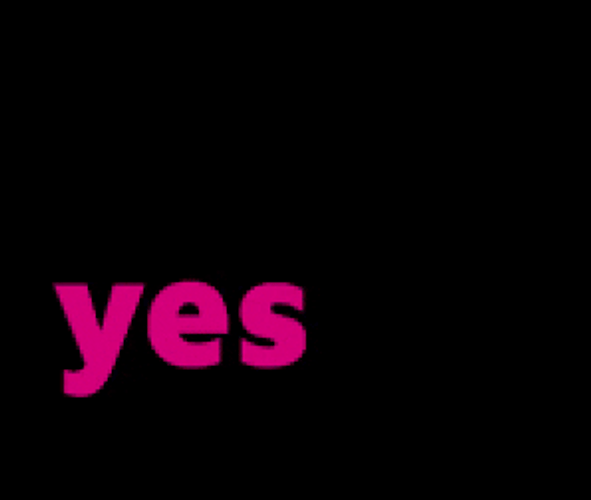 Yesss Shadow Effect Premium Vector Art GIF