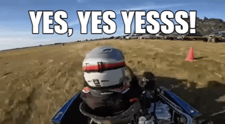 Yesss Thrilled Motor Sports Driver GIF