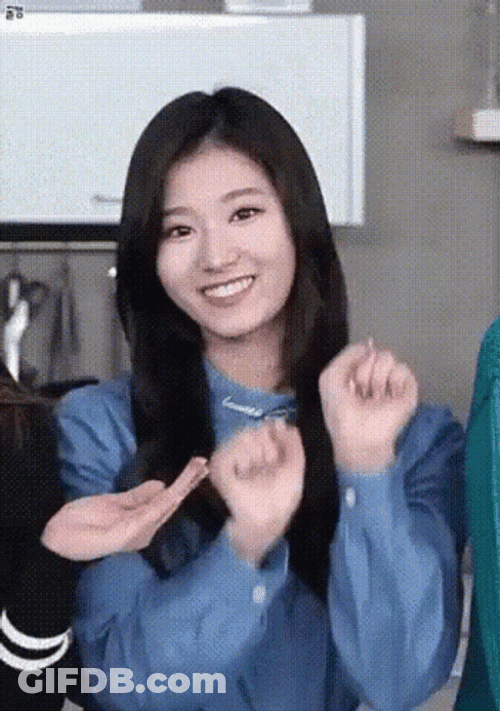 Yey Sana Cute Cheering Hand Sign GIF