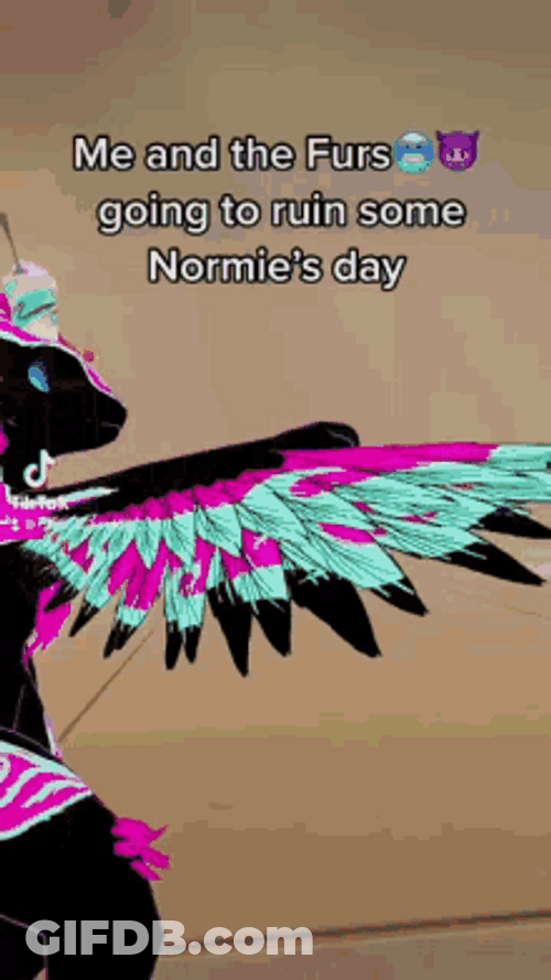 Yiff Glow In Dark Furry Dancing GIF