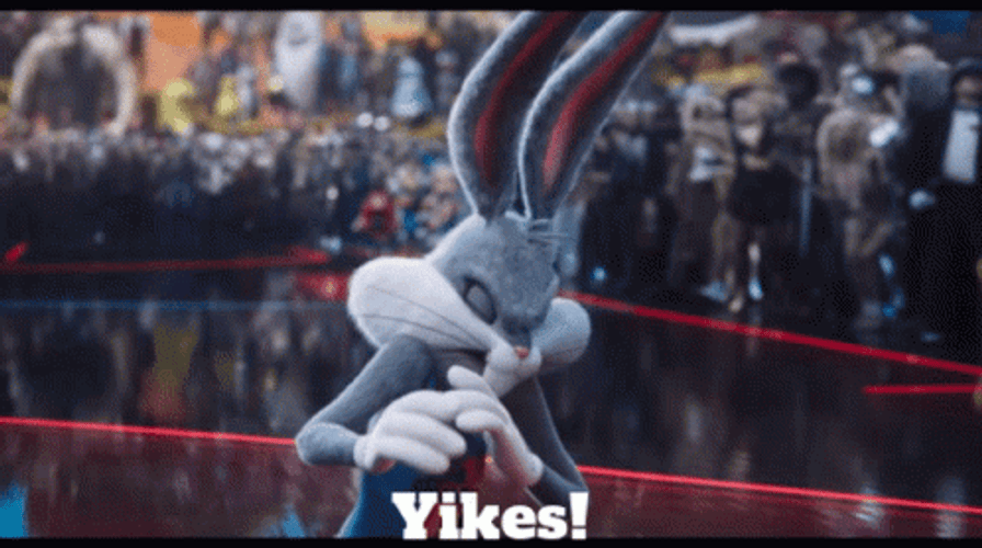 Yikes Bugs Bunny Space Jam GIF