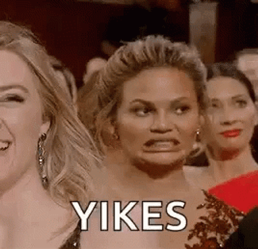 Yikes Chrissy Teigen Oscars GIF