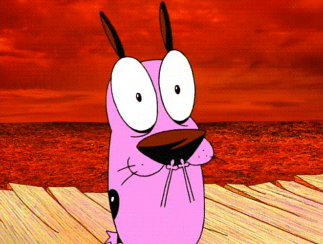 Yikes Courage The Cowardly Dog GIF